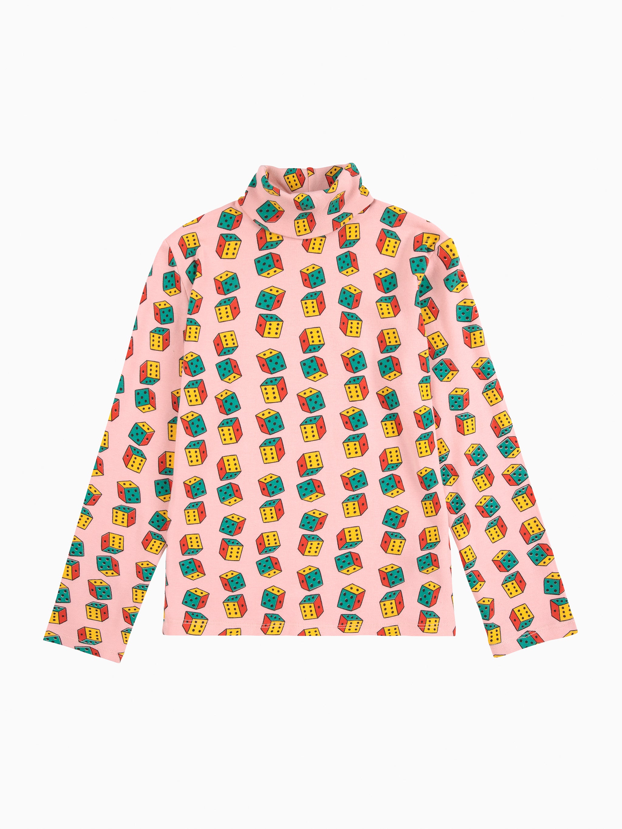Bobo Choses - dices all over turtle neck - pink
