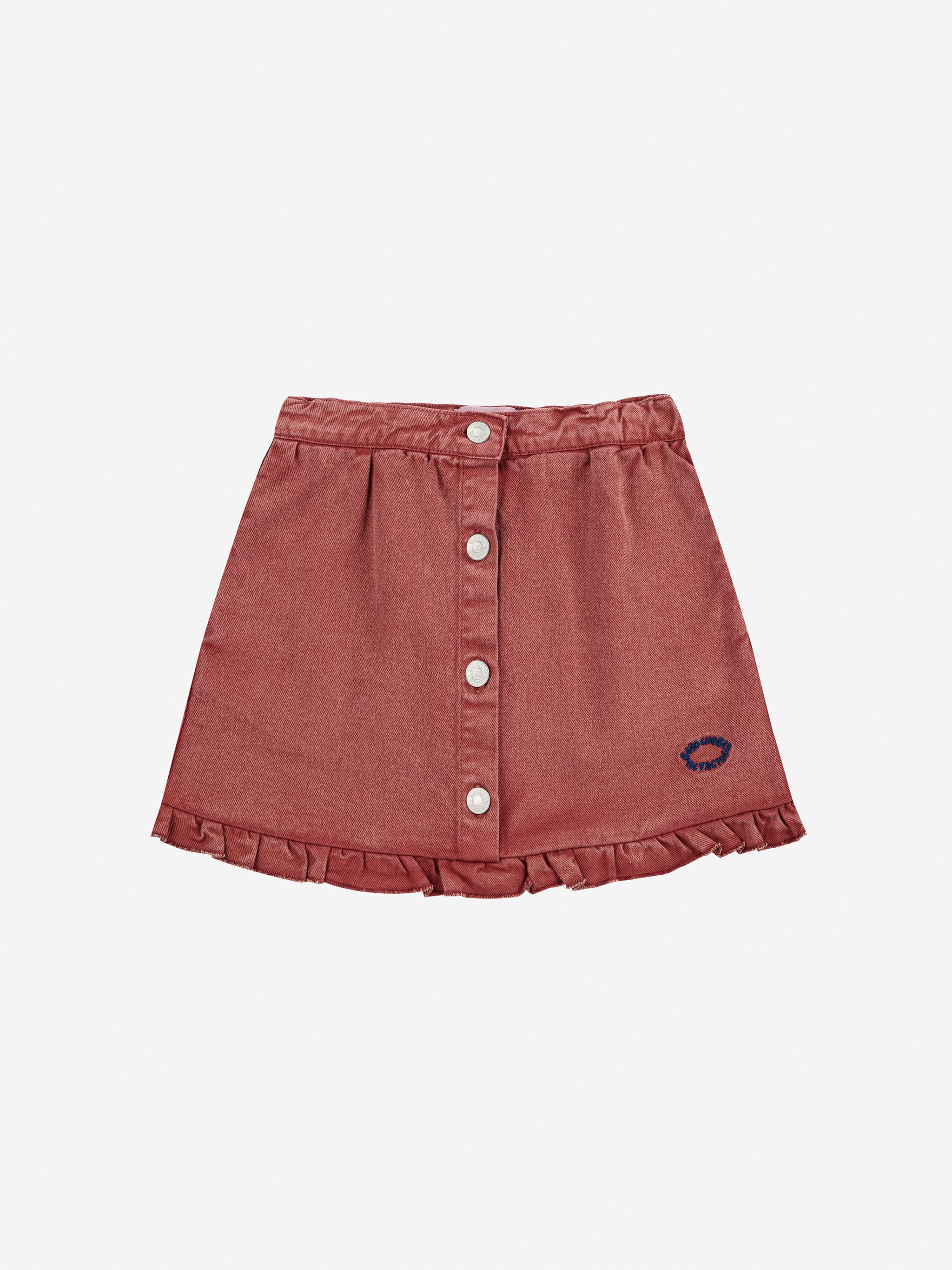 Bobo Choses - tic tac toe ruffled skirt - brown