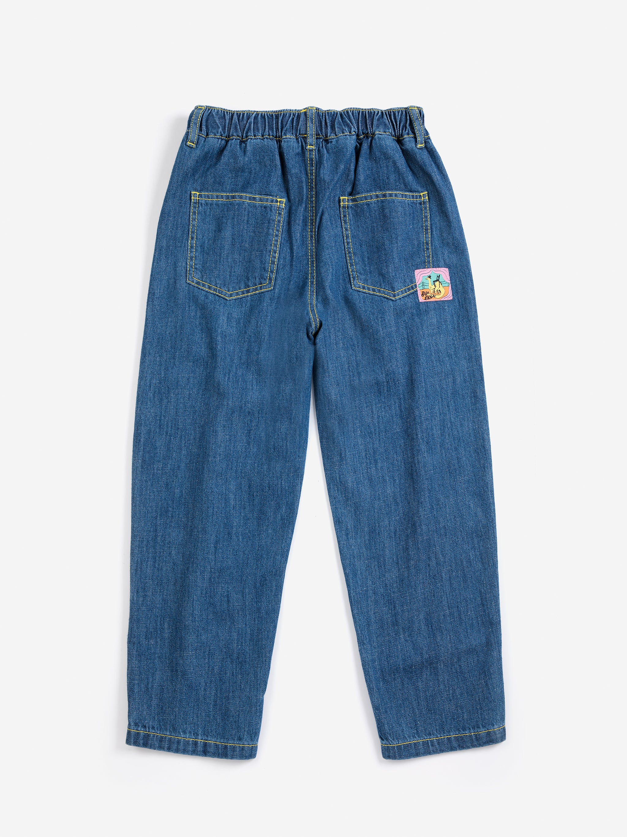 Bobo Choses - taxi saurus tag denim pants