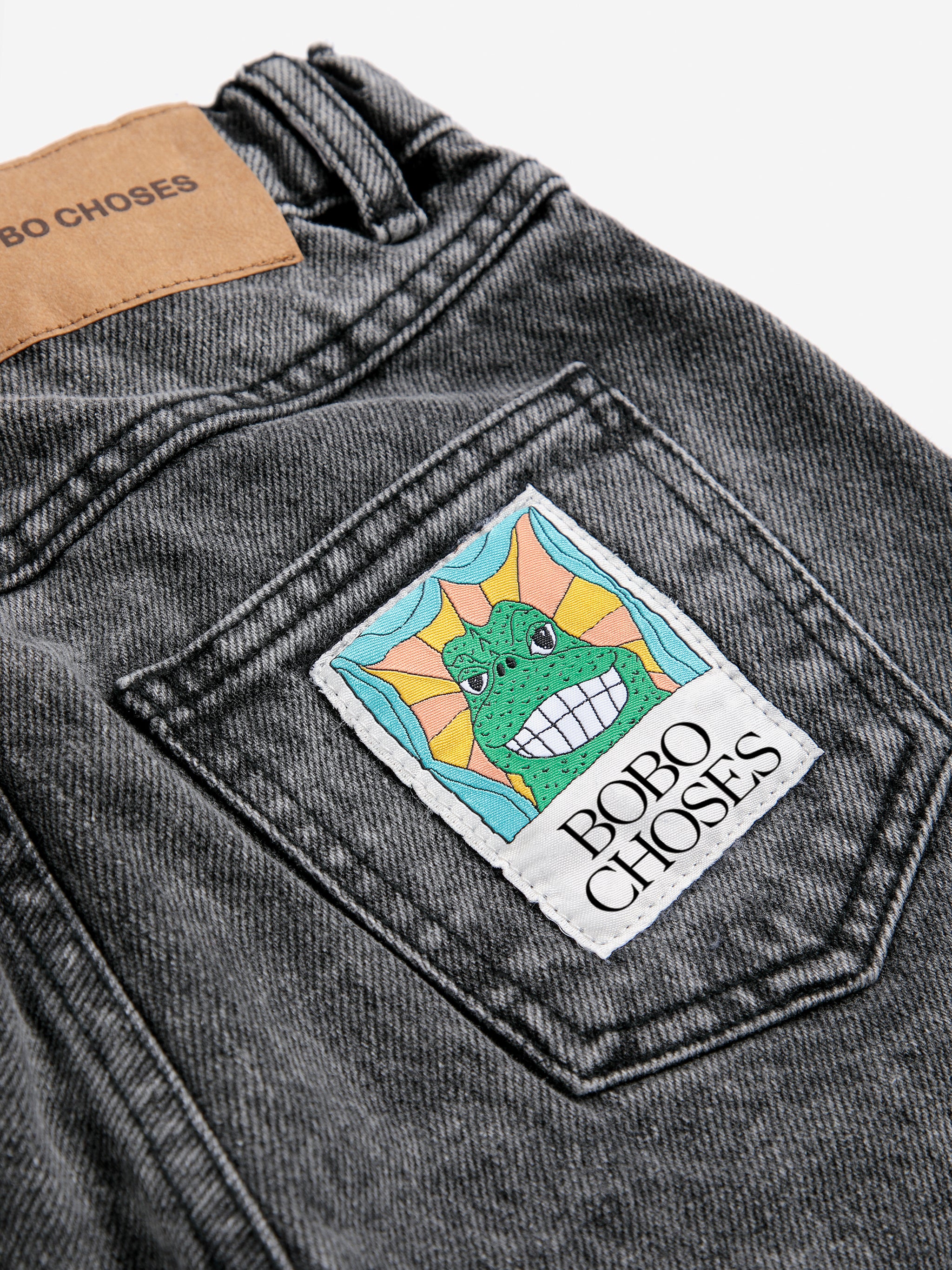 Bobo Choses - beast tag denim pants