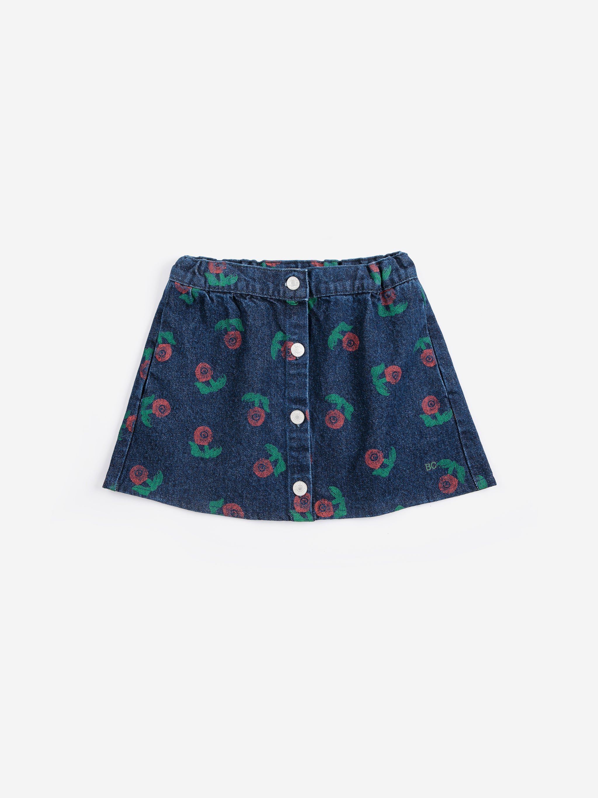 Bobo Choses - stamp bloom all over denim skirt