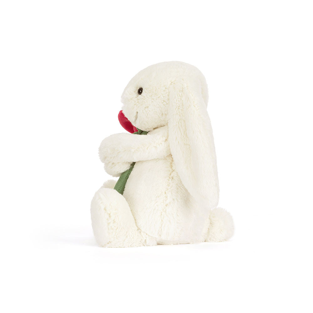 Jellycat - cream bunny with rose