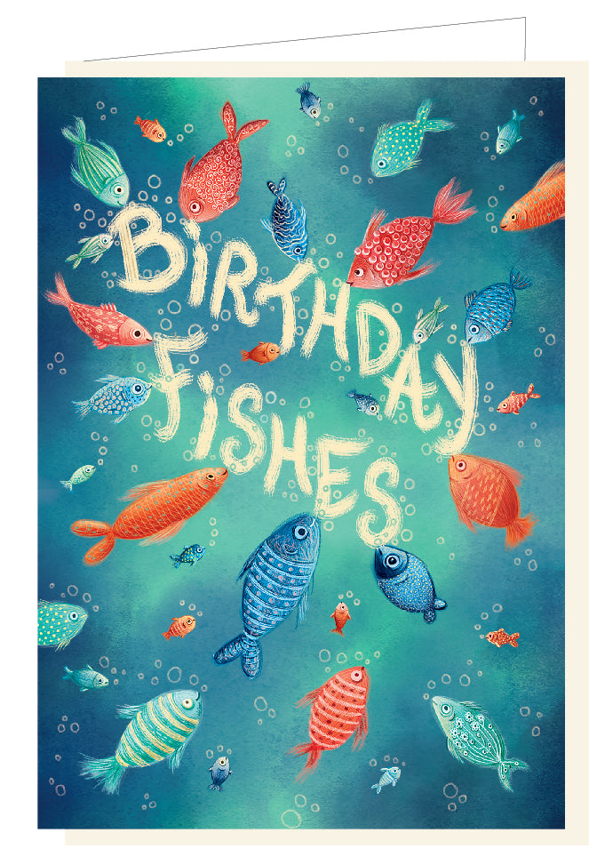 Mailbox - wenskaart - birthday fishes