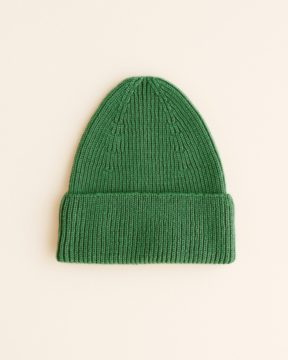 Hvid - beanie fonzie kids - grass