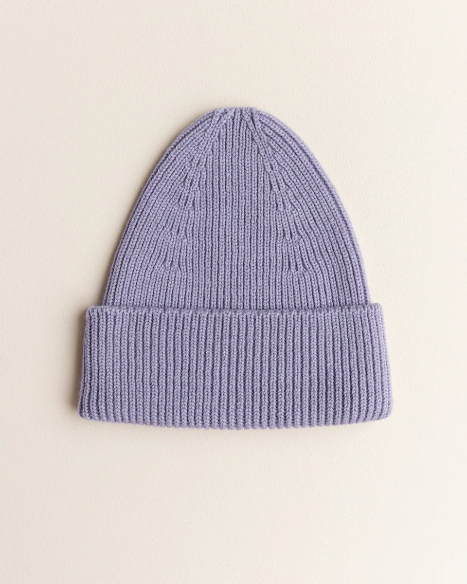 Hvid - beanie fonzie kids - lilac