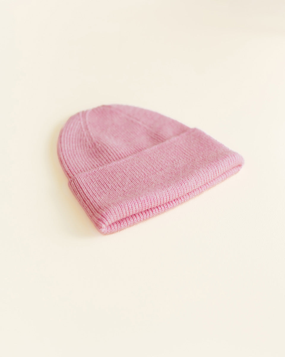 Hvid - beanie fonzie newborn - cotton candy