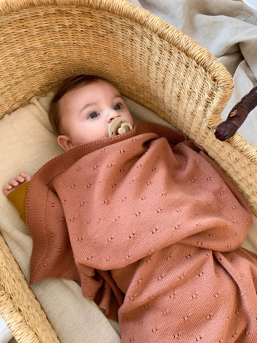 Hvid - blanket bibi - brick