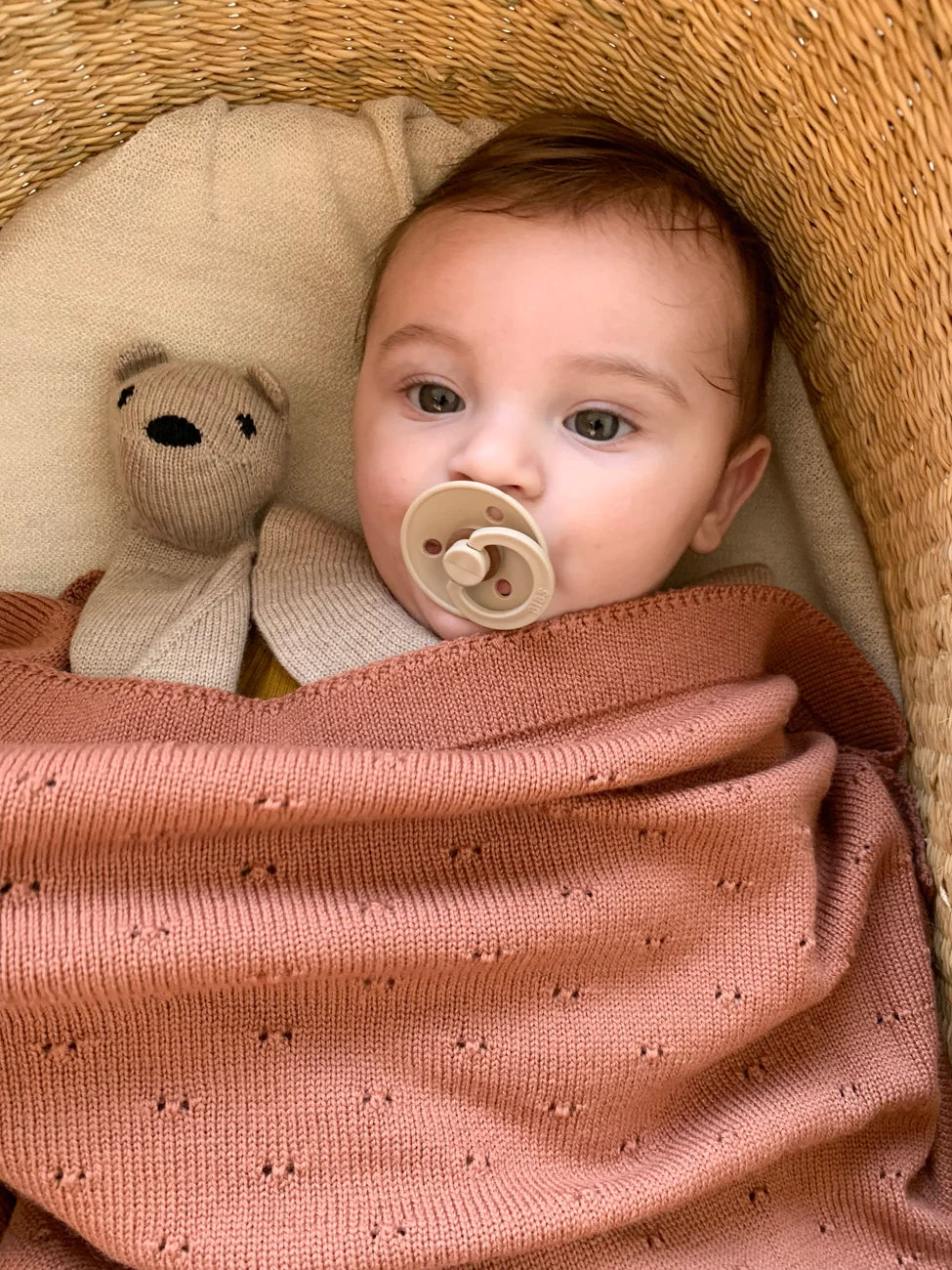 Hvid - blanket bibi - brick