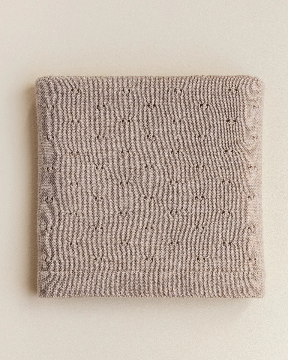 Hvid - blanket bibi - sand