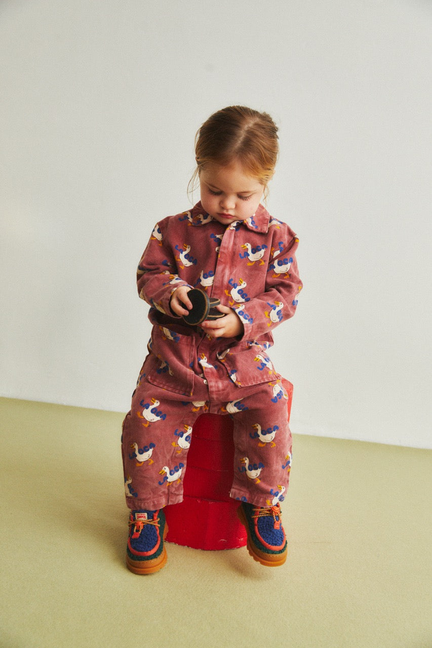 Bobo Choses - la oca all over woven overall - brown