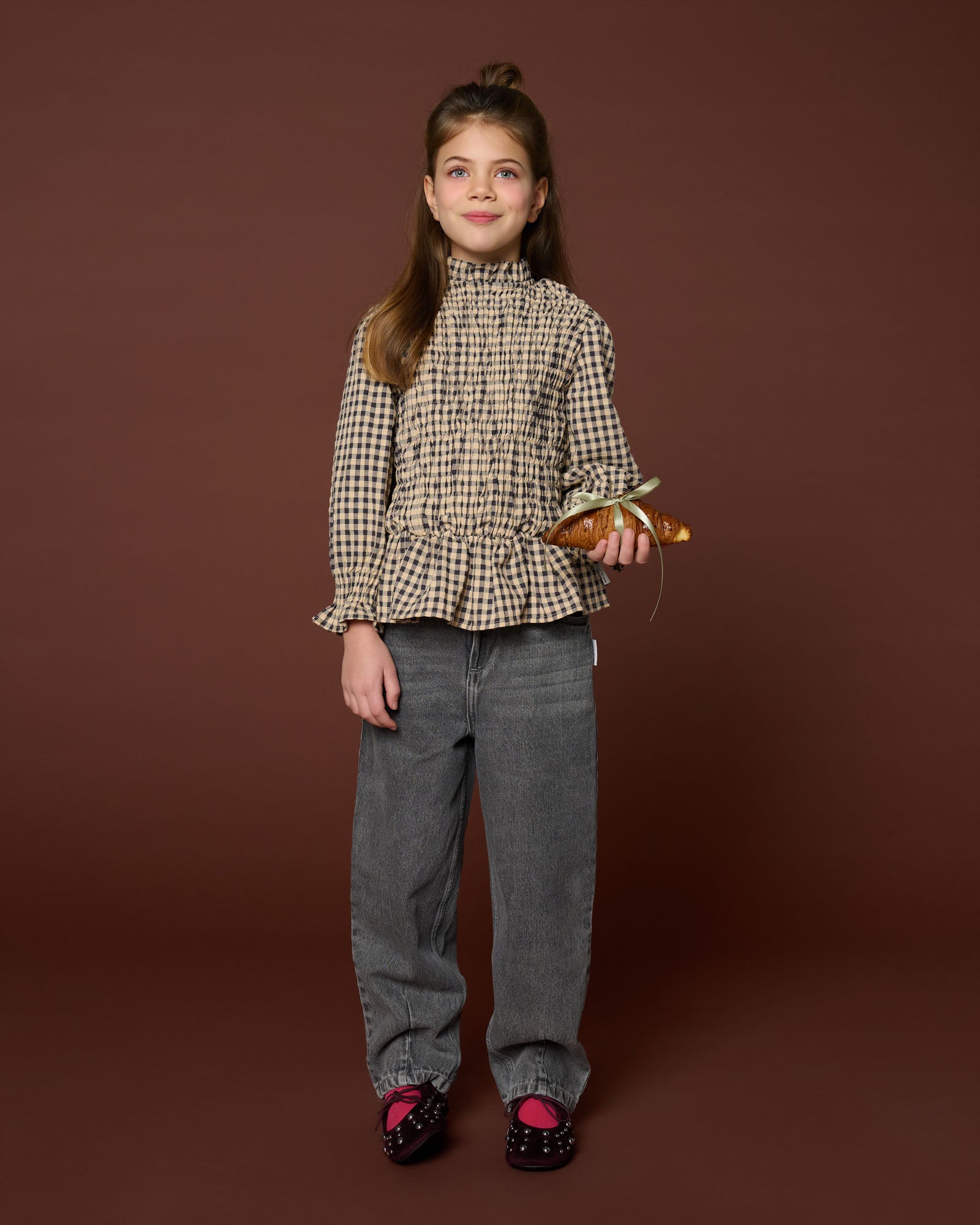 Petit Blush - balloon fit jeans  - washed grey