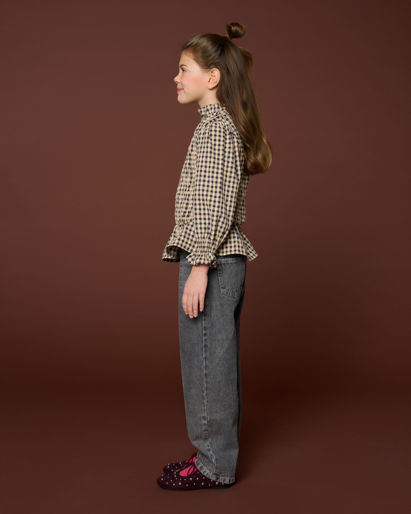 Petit Blush - balloon fit jeans  - washed grey