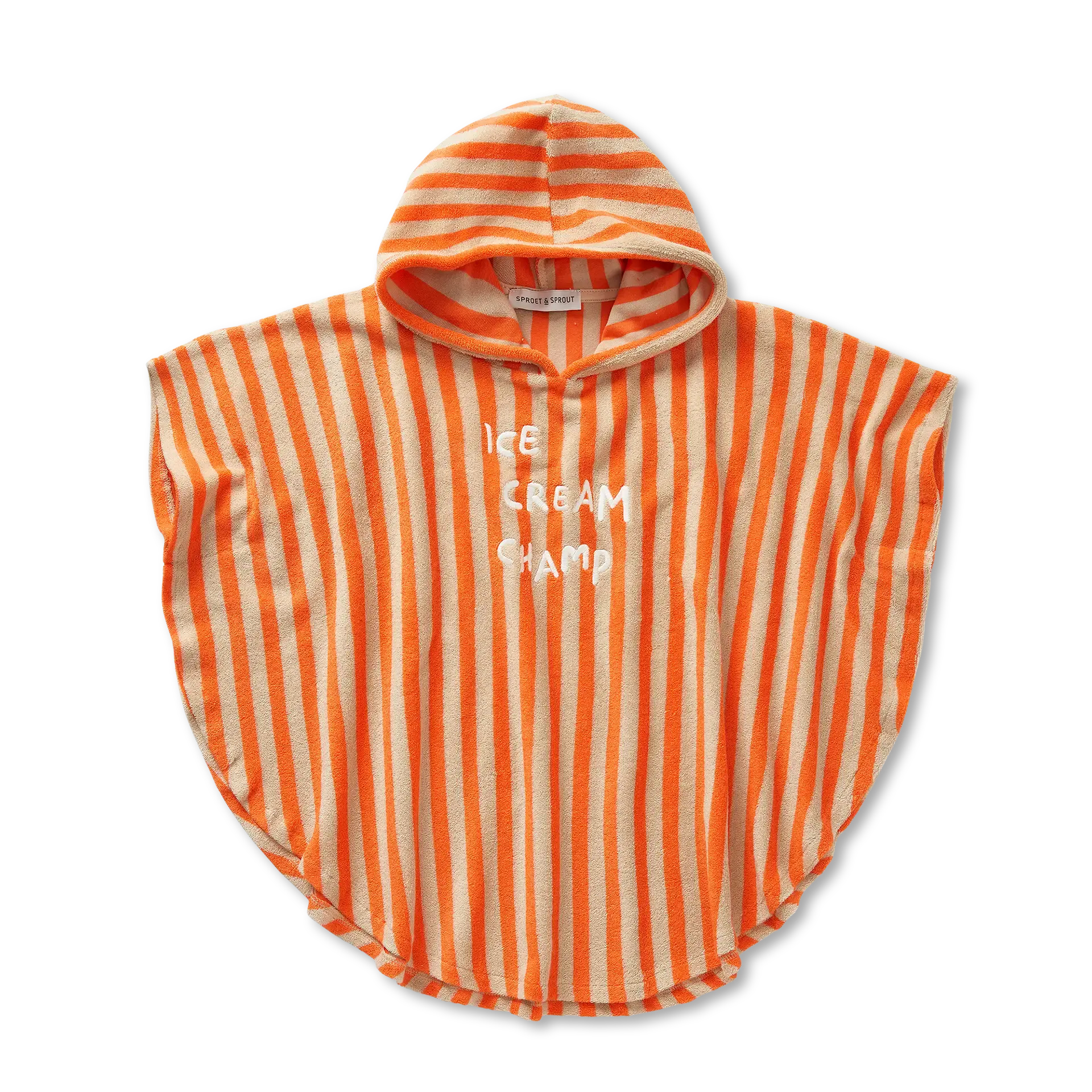 Sproet & Sprout - bath cape stripes - sesame