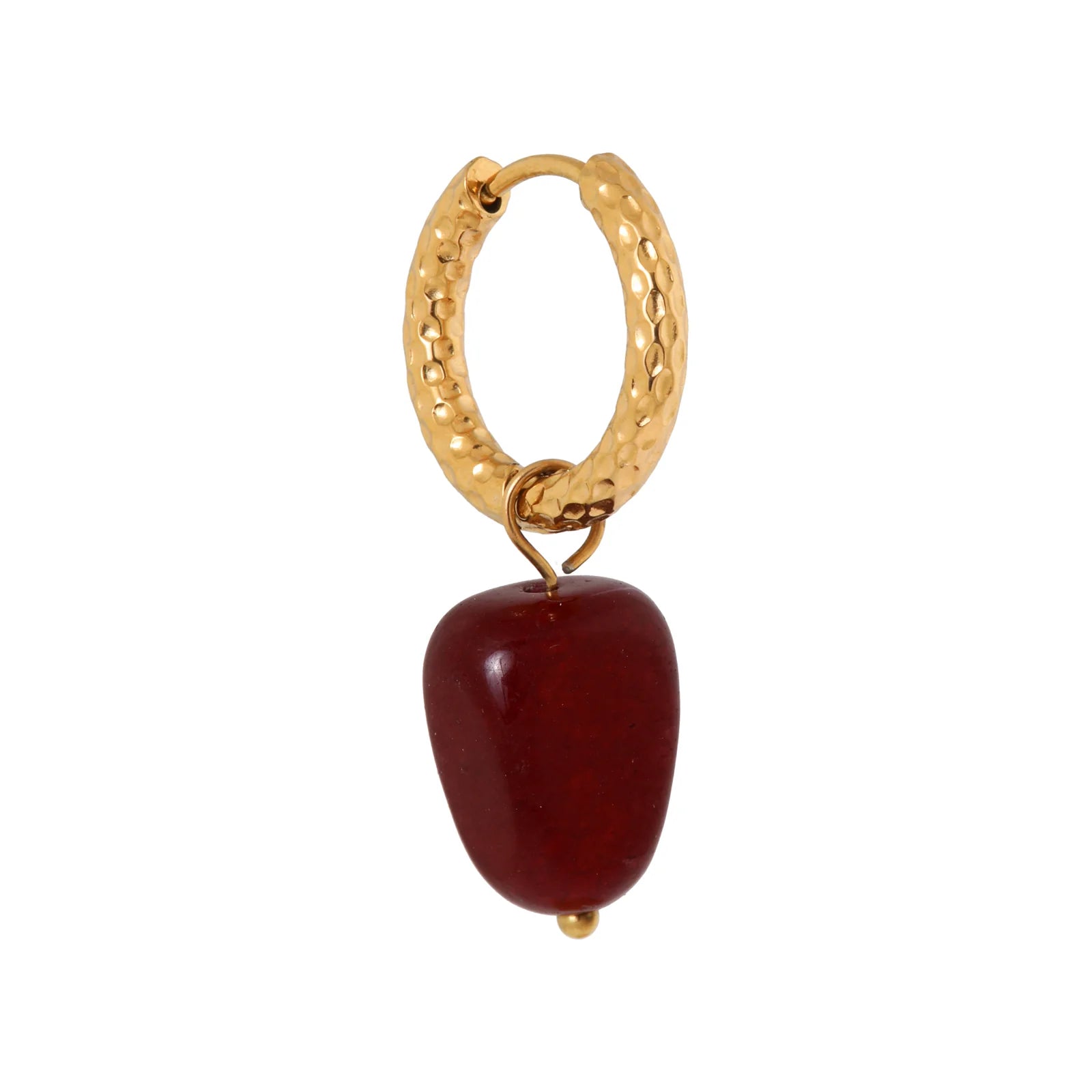 Label Kiki - burgundy hoop gold