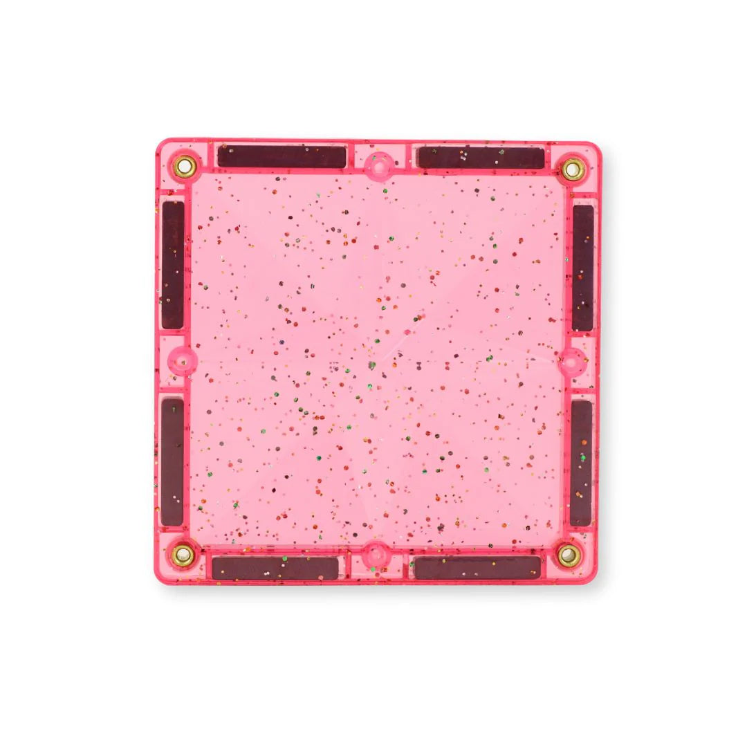 Cleverclixx - glitter tiles pack transparant 16 stuks