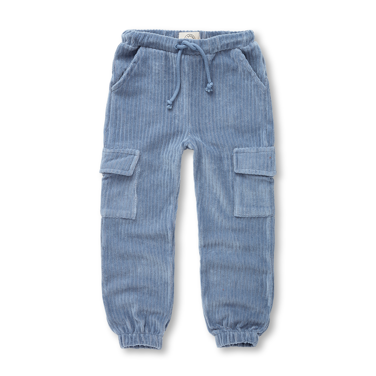 Sproet & Sprout - cargo sweatpants velvet rib - shadow blue