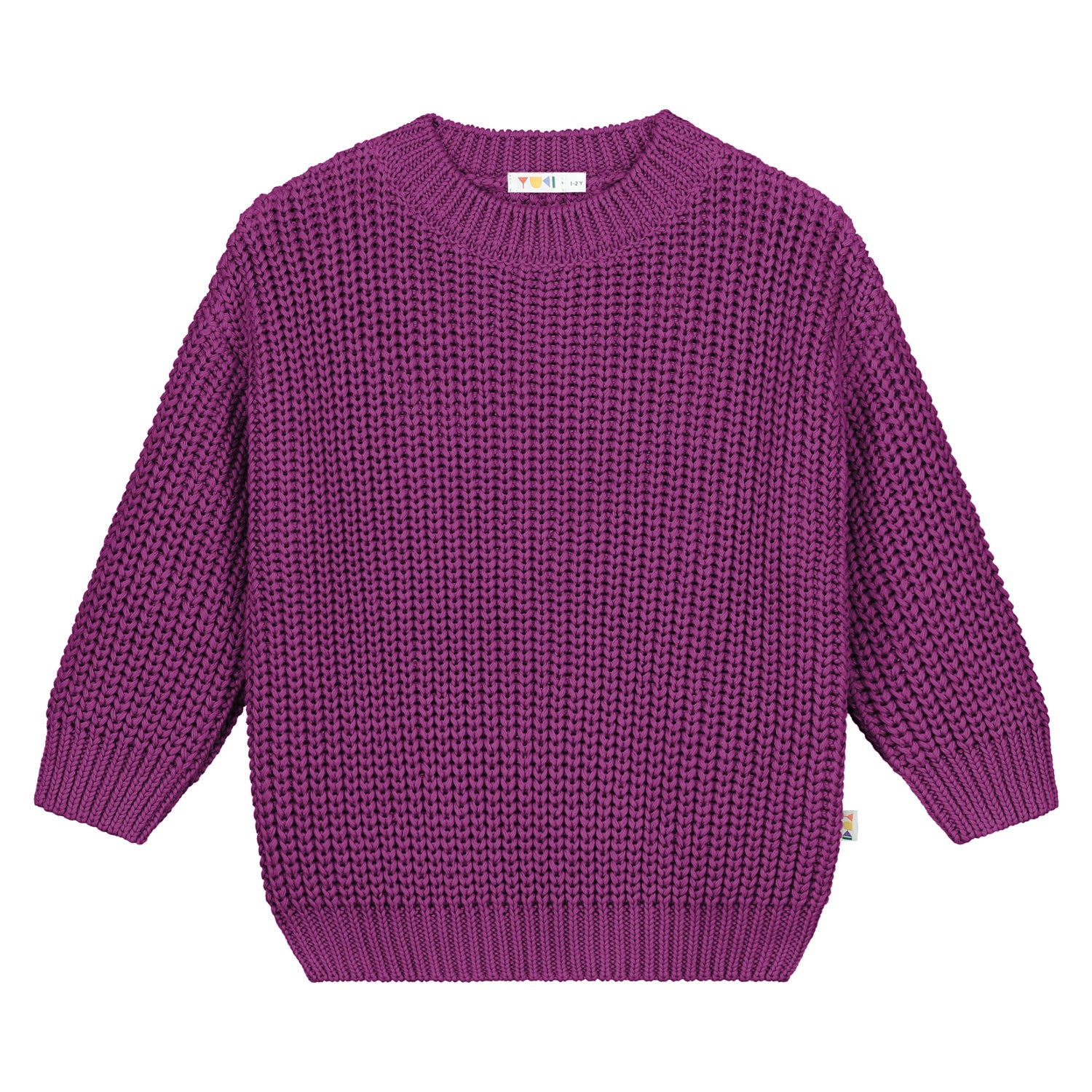 Yuki - chunky knitted sweater - dahlia