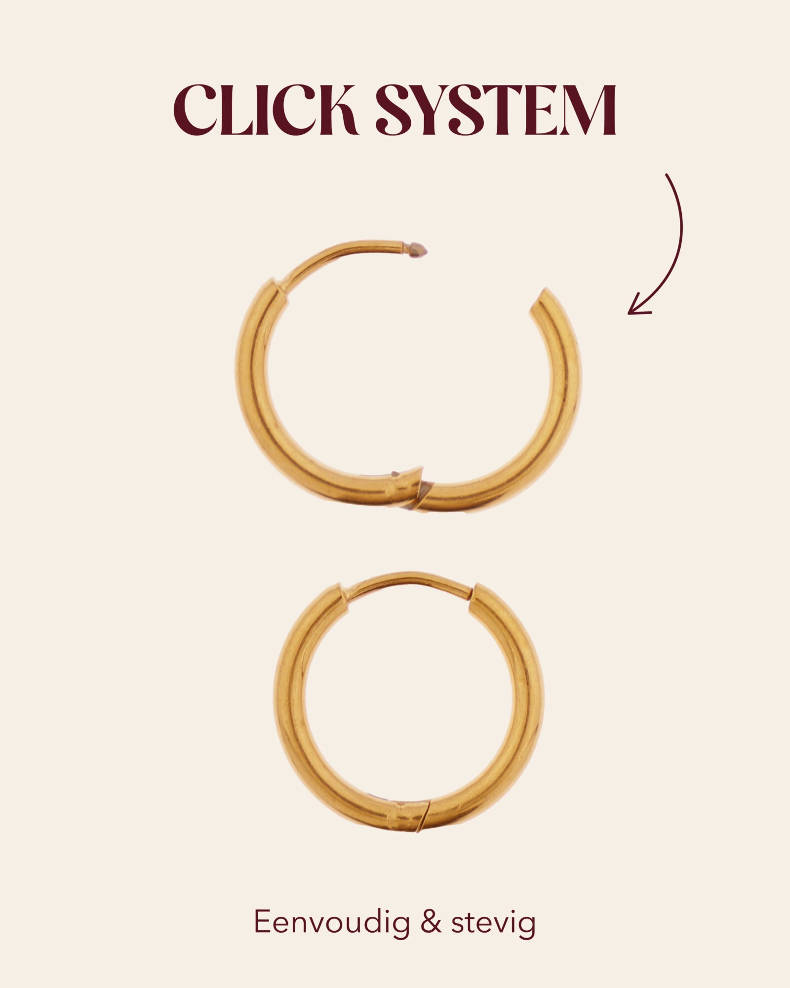 Label Kiki - ella medium hoop gold