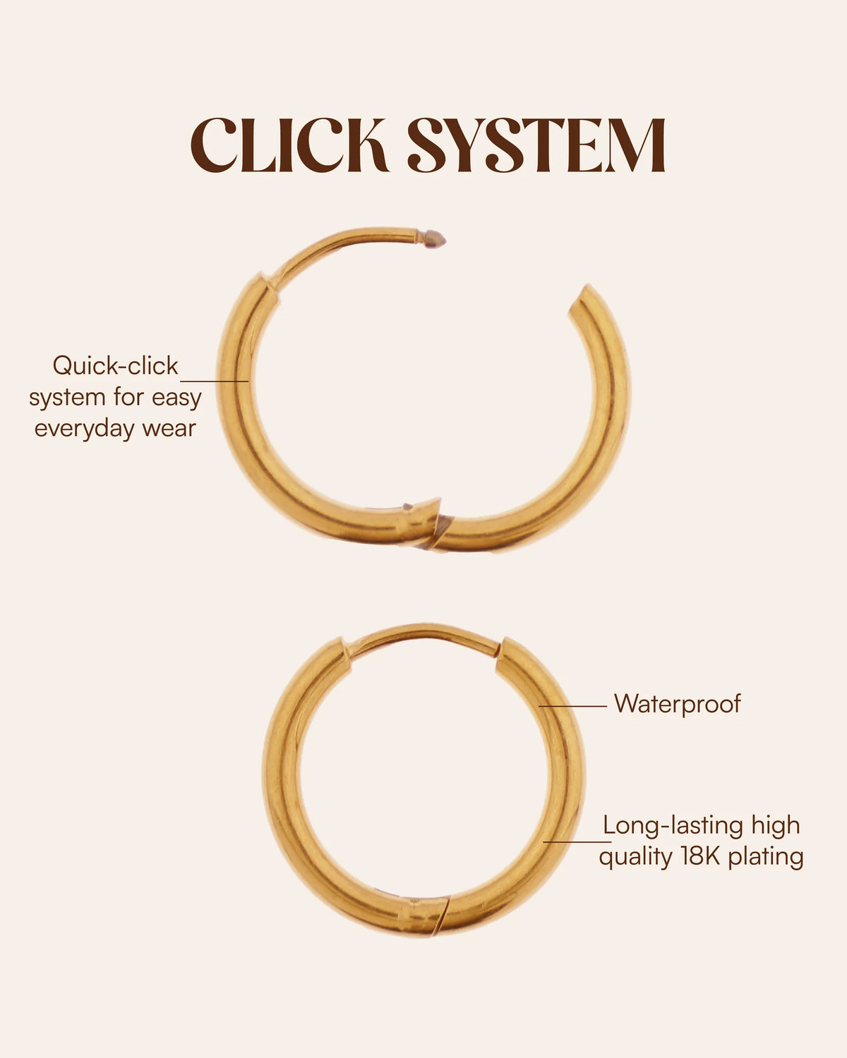 Label Kiki - solid gloss hoop gold