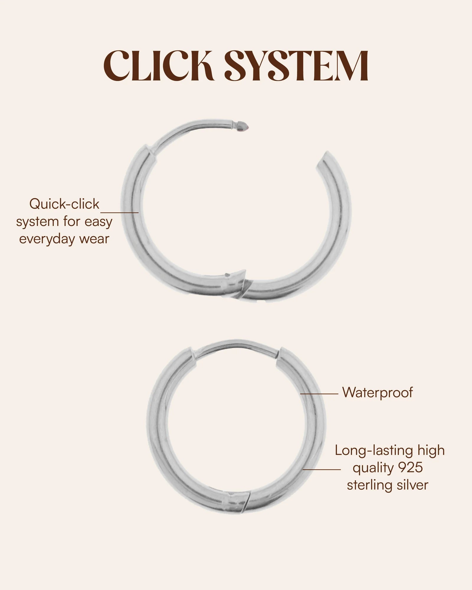 Label Kiki - chain morello hoop silver