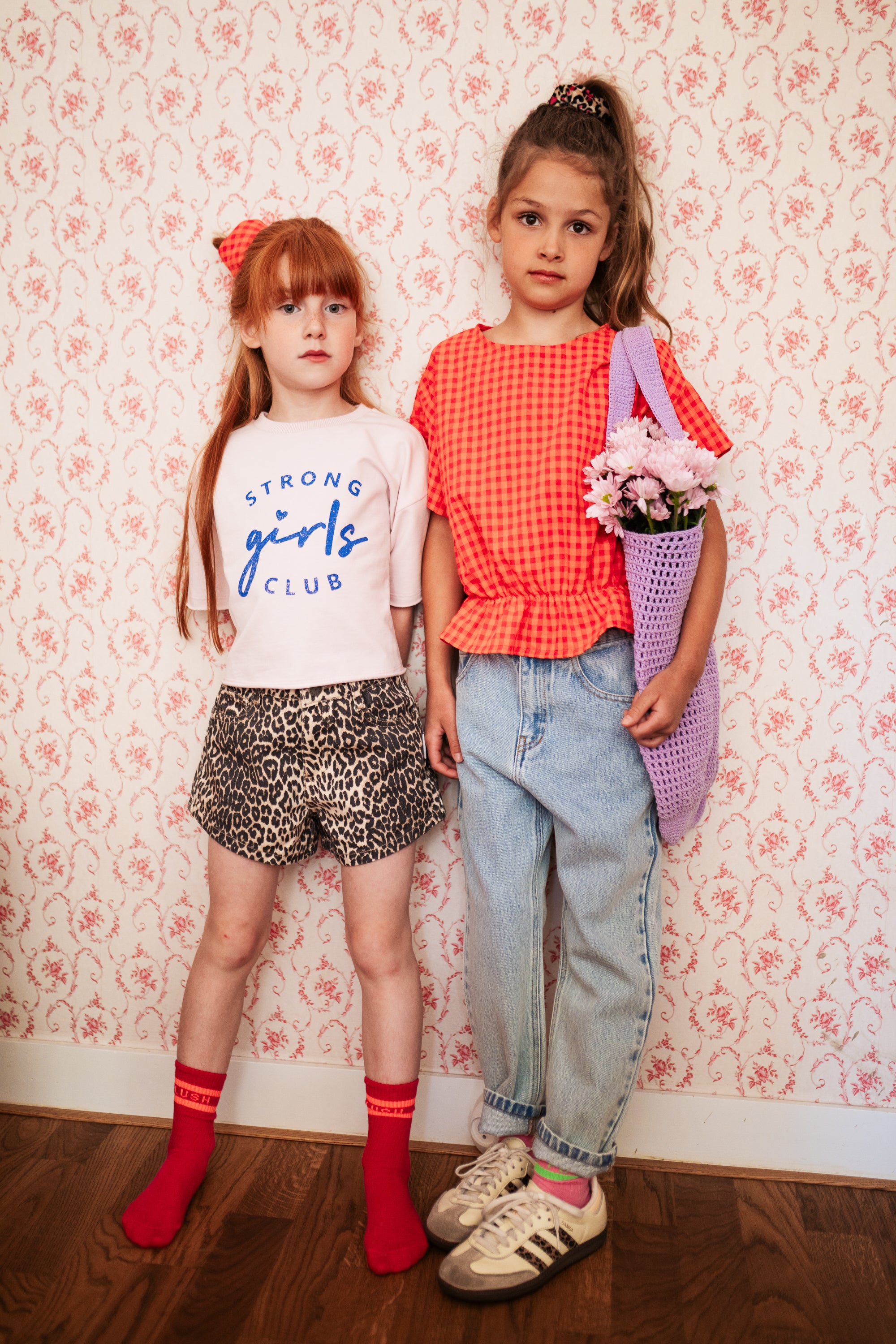 Petit Blush - jeans short - leopard AOP