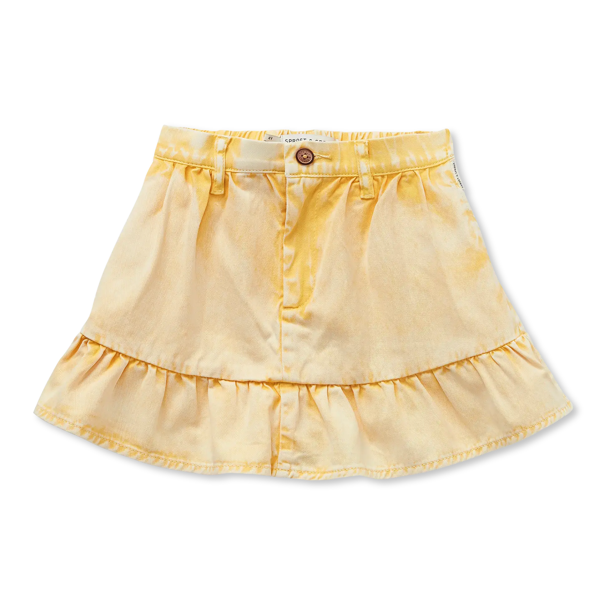 Sproet & Sprout - denim peplum skirt - pastel yellow