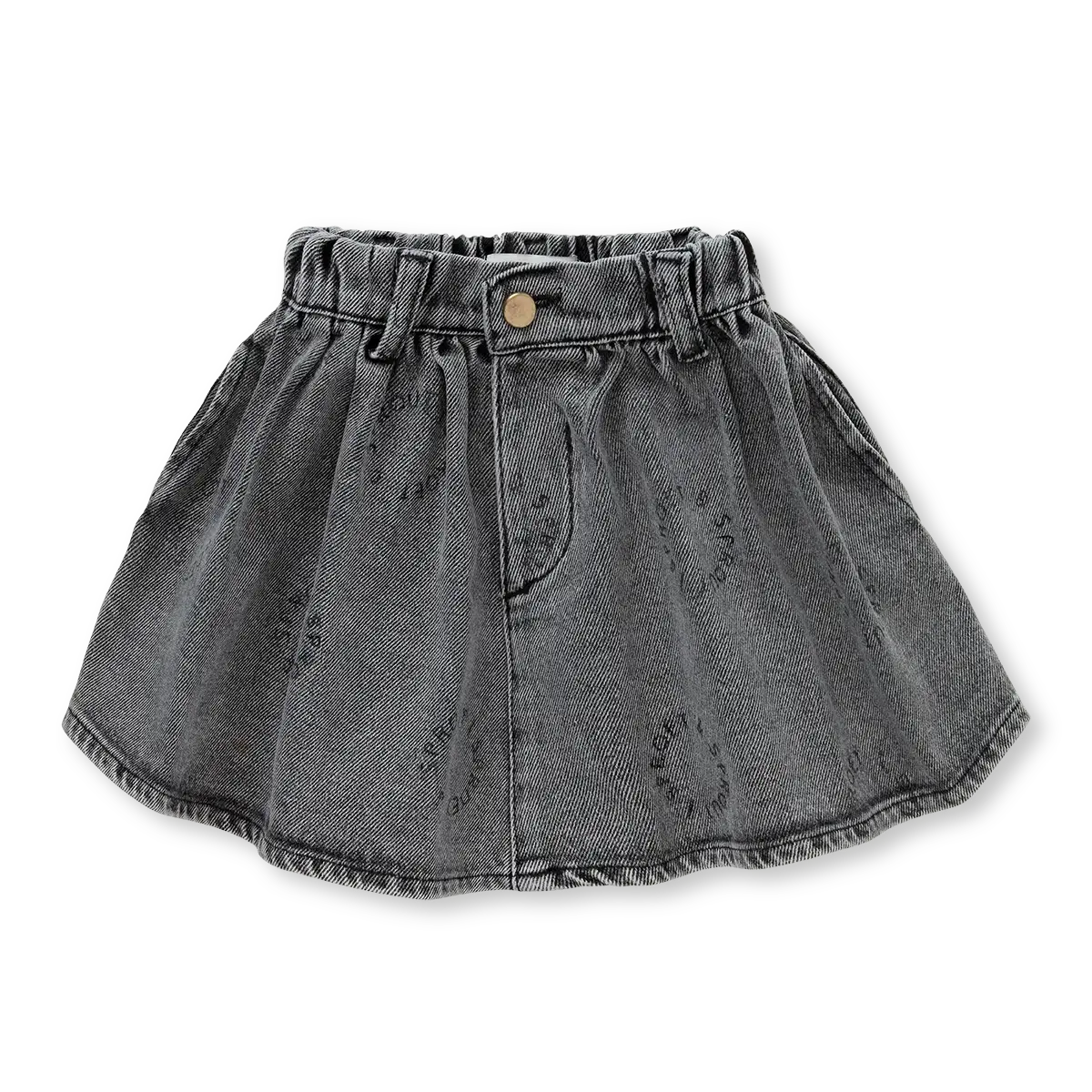 Sproet & Sprout - denim skirt sproet print - washed black