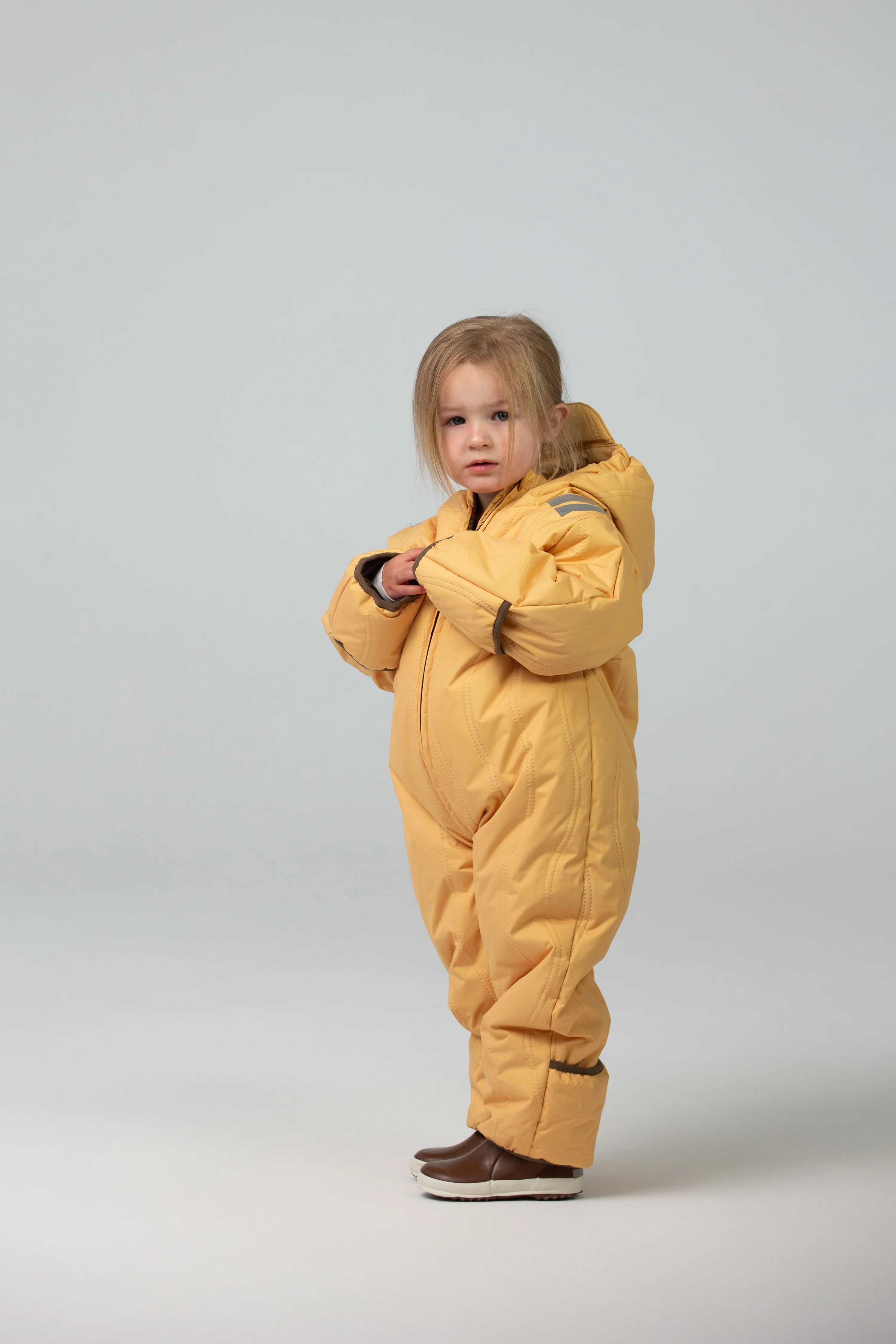 Ducksday - baby snowsuit met sherpa fleece - dusk