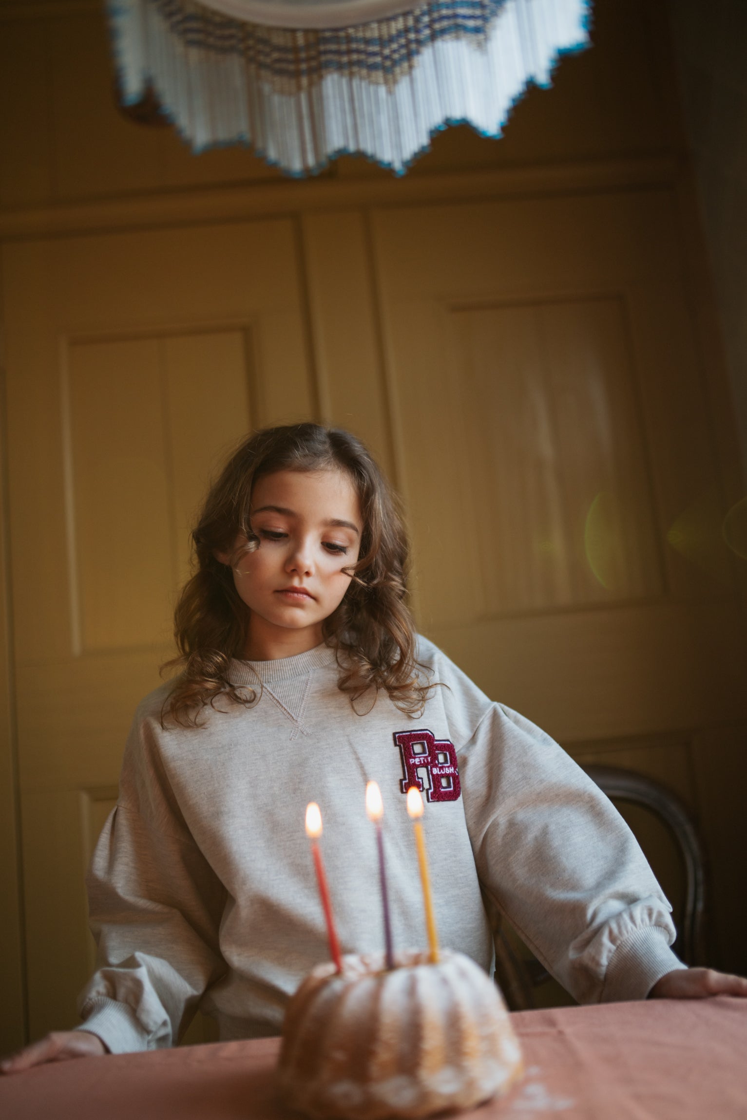 Petit Blush - easy sweater pb logo - grey melange
