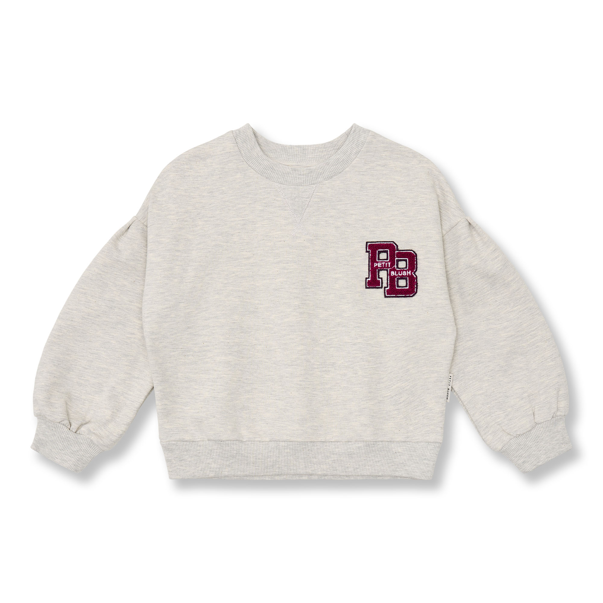 Petit Blush - easy sweater pb logo - grey melange