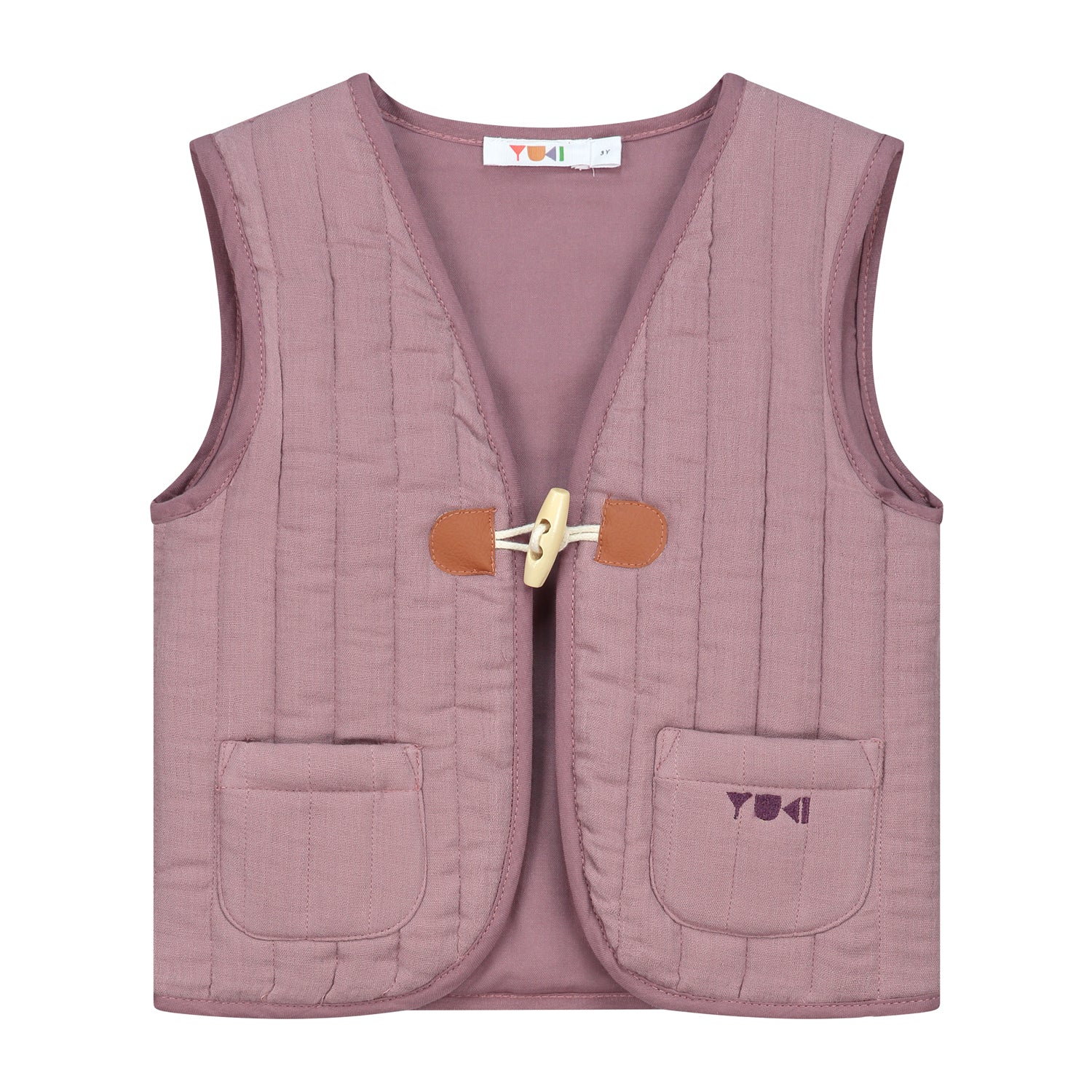 Yuki - gilet manu -  mauve