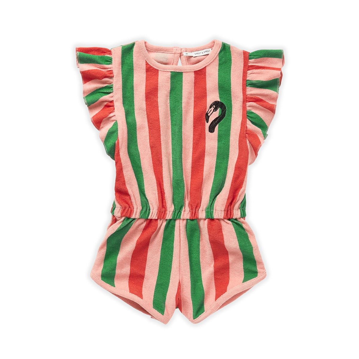 Sproet & Sprout - girls jumpsuit stripe print - blossom pink