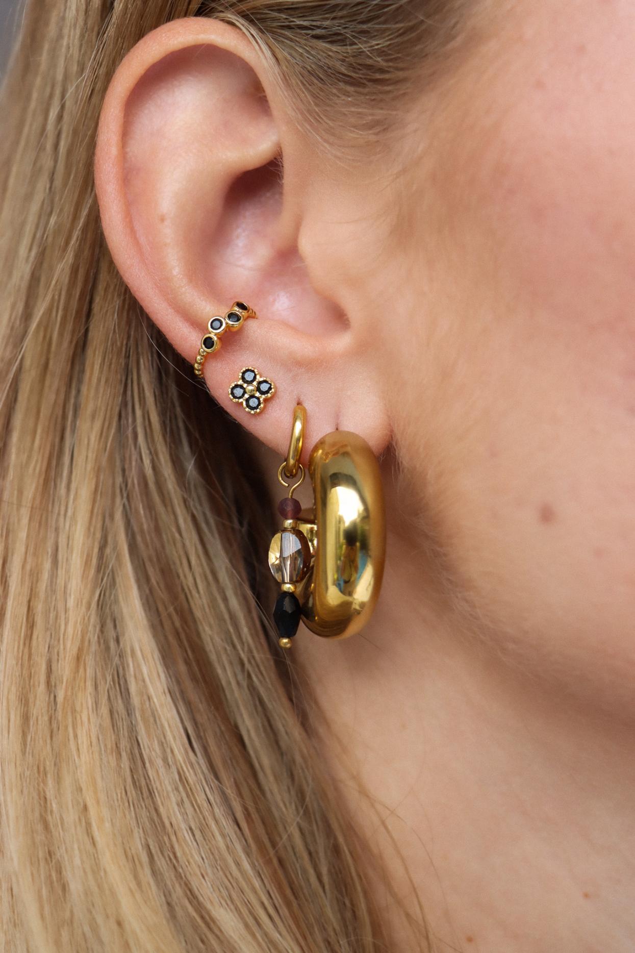 Label Kiki - perfect statement hoop gold