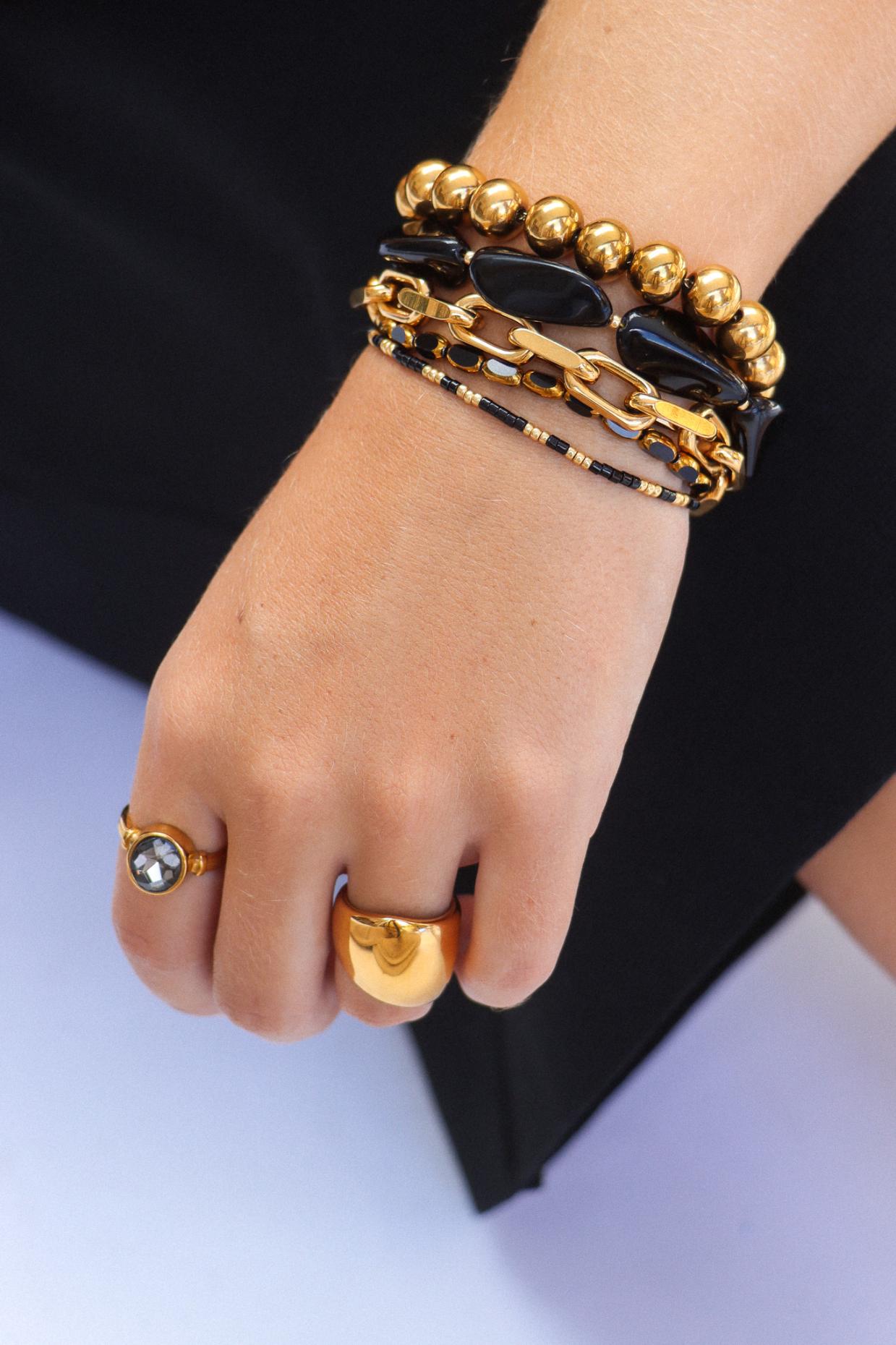 Label Kiki - bold chain bracelet gold