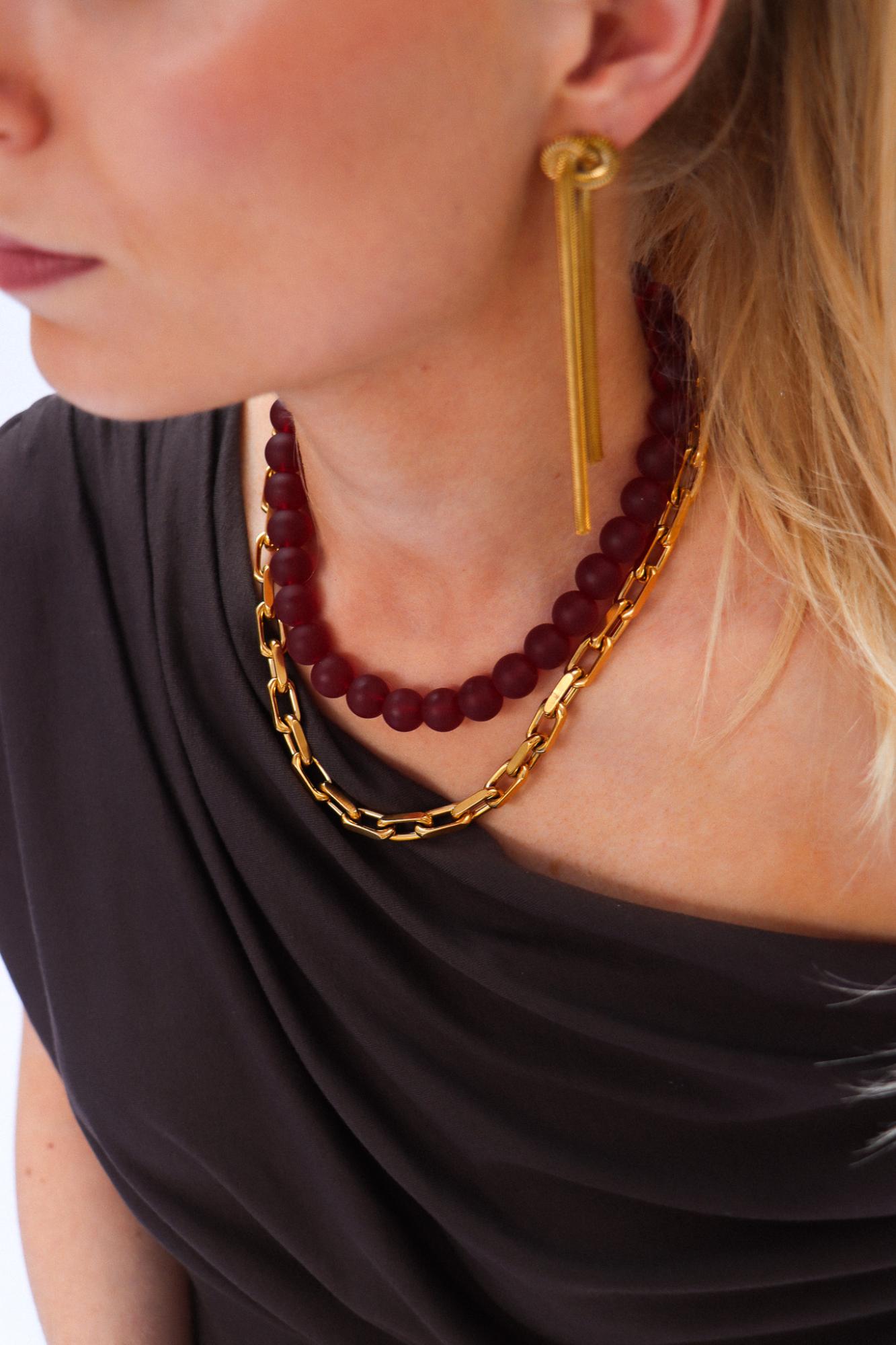 Label Kiki - bold chain necklace gold