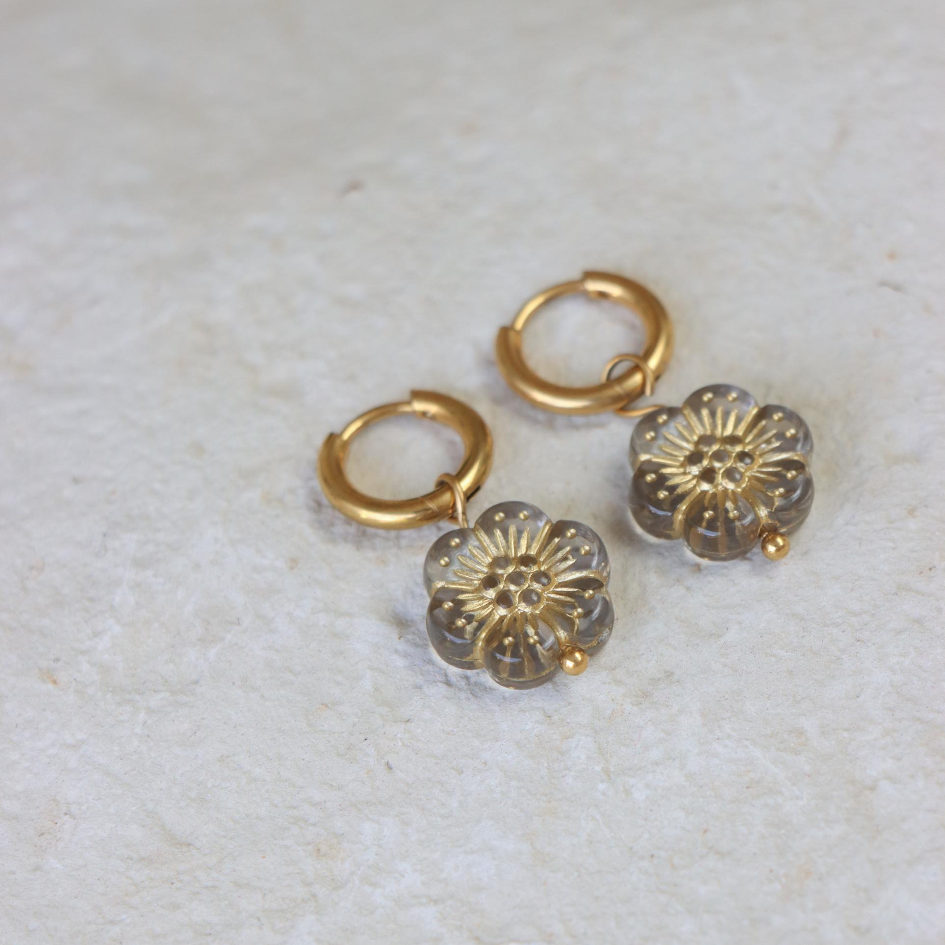 Label Kiki - desert bloom hoop gold