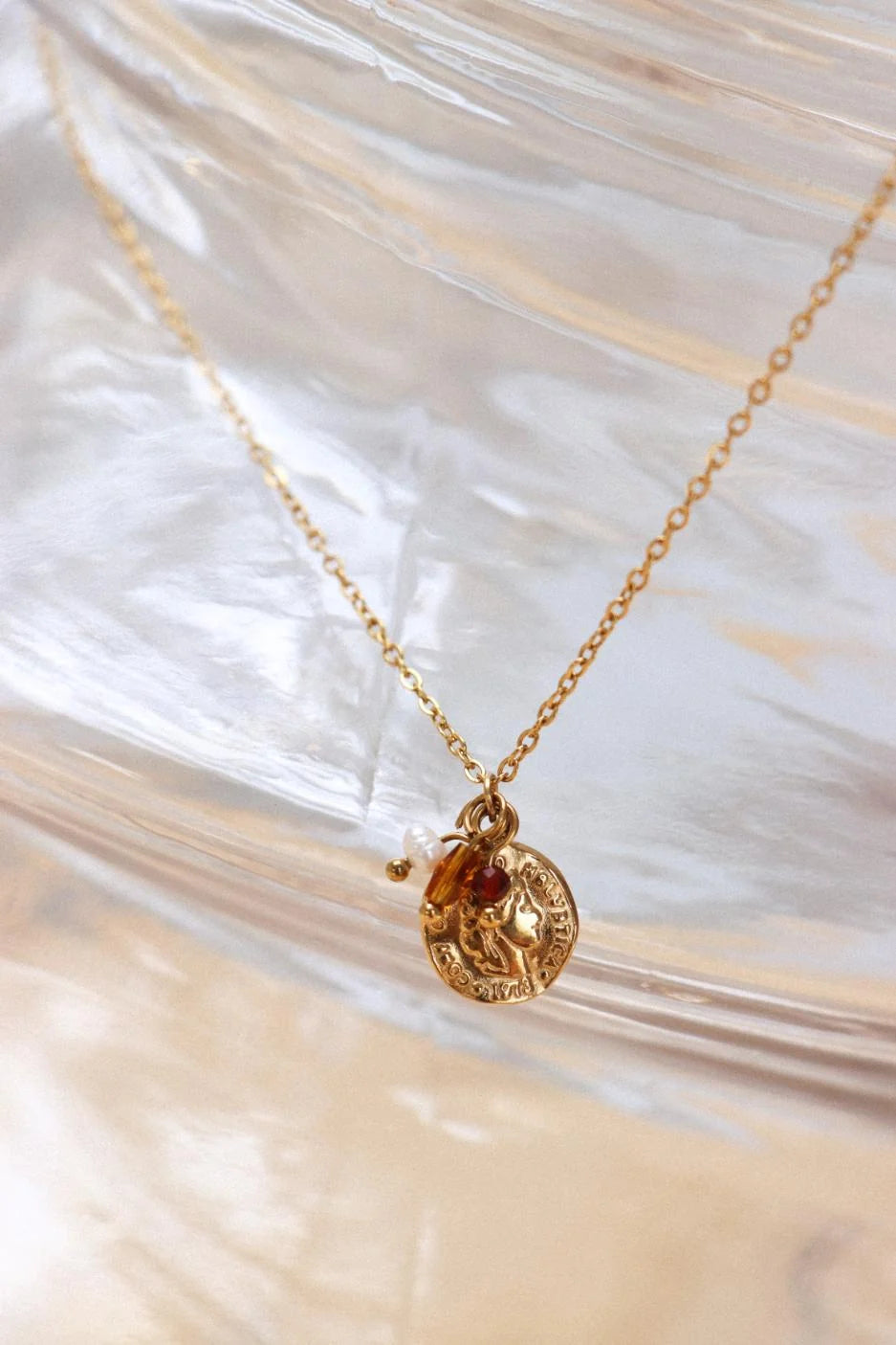 Label Kiki - coin necklace gold