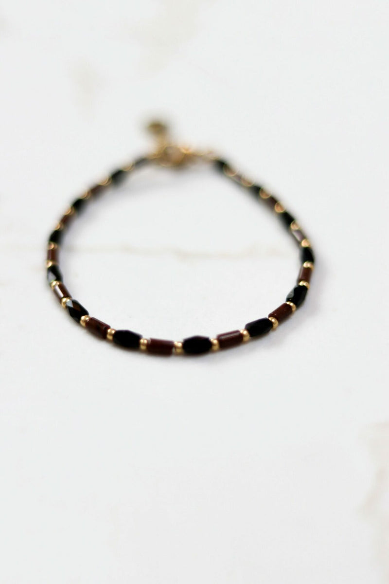 Label Kiki - terra black bracelet gold
