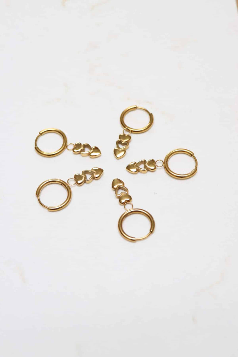 Label Kiki - open hearts hoop gold