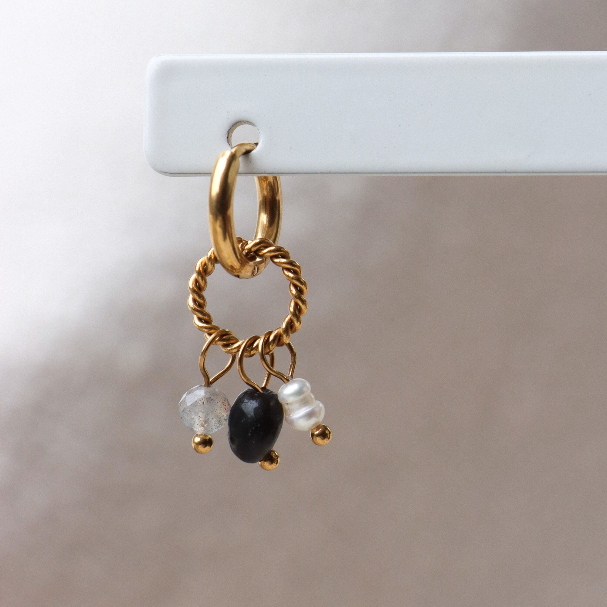 Label Kiki - gemstone 2.0 hoop gold