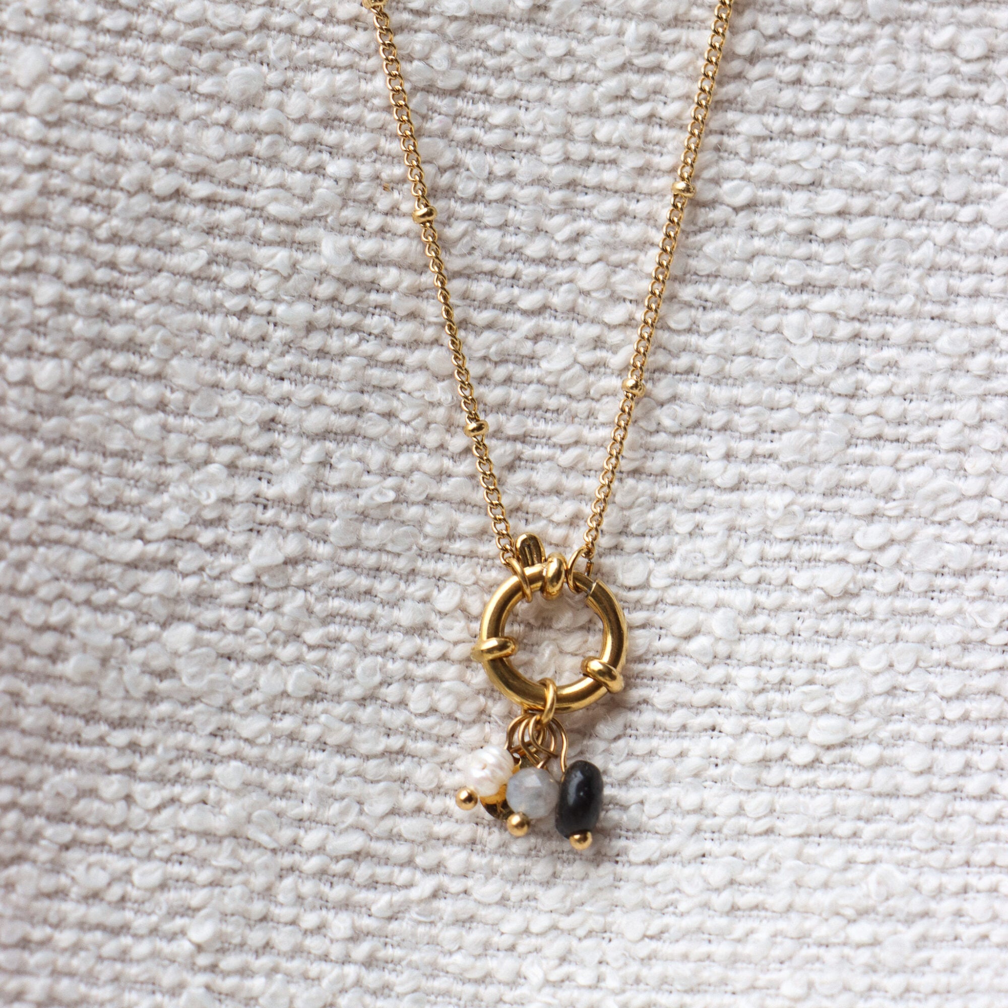 Label Kiki - gemstone 2.0 necklace gold