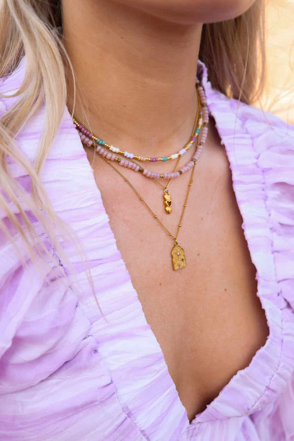 Label Kiki - open heart necklace gold