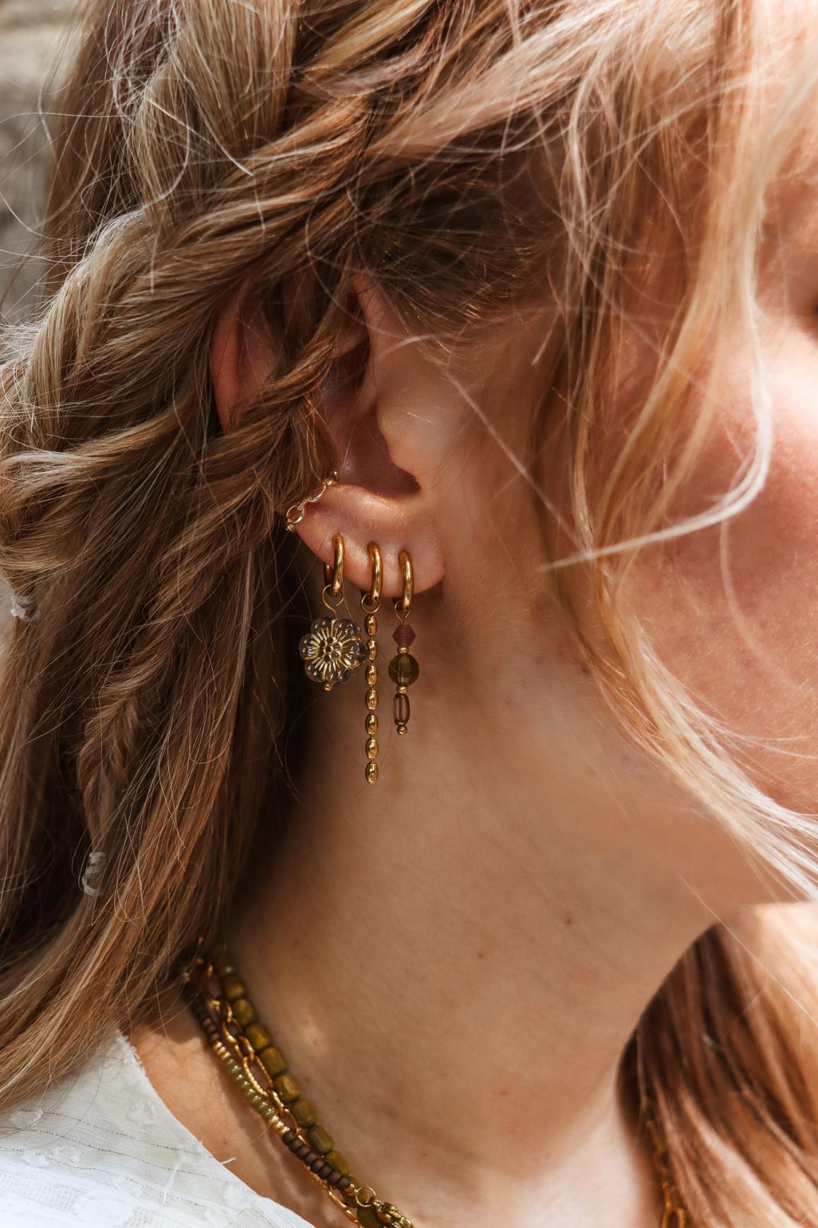 Label Kiki - desert bloom hoop gold