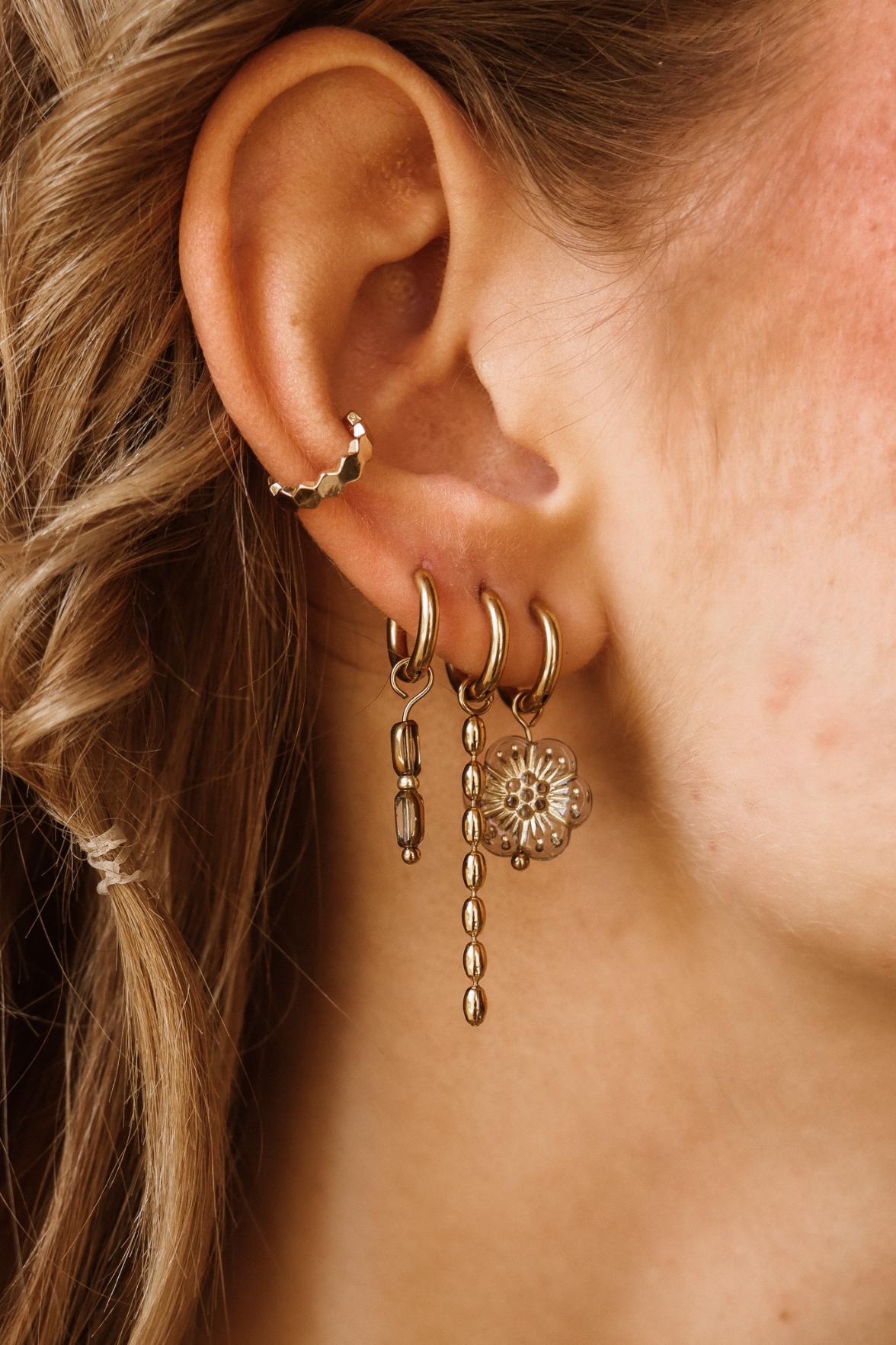 Label Kiki - desert bloom hoop gold