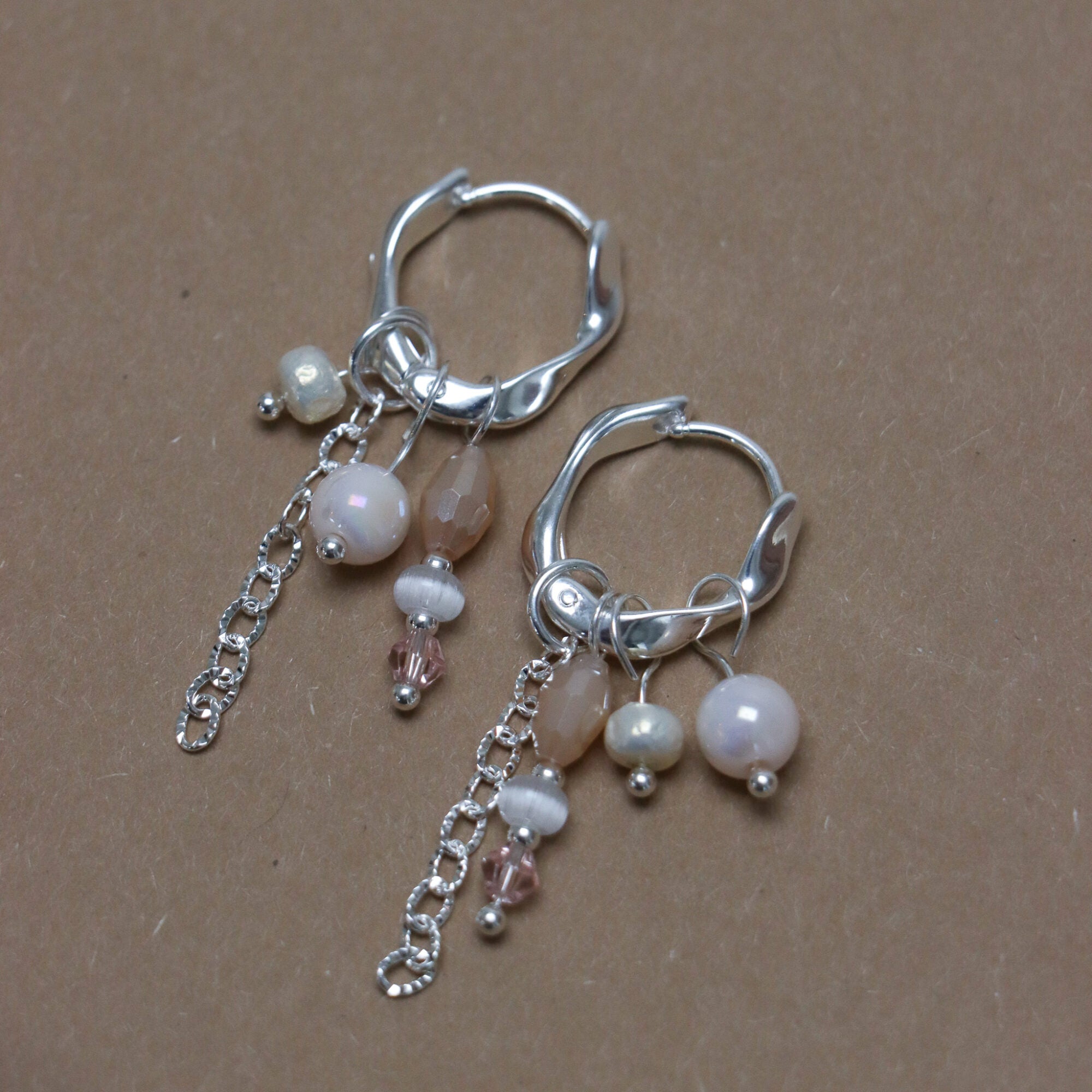 Label Kiki - abby drop hoop silver