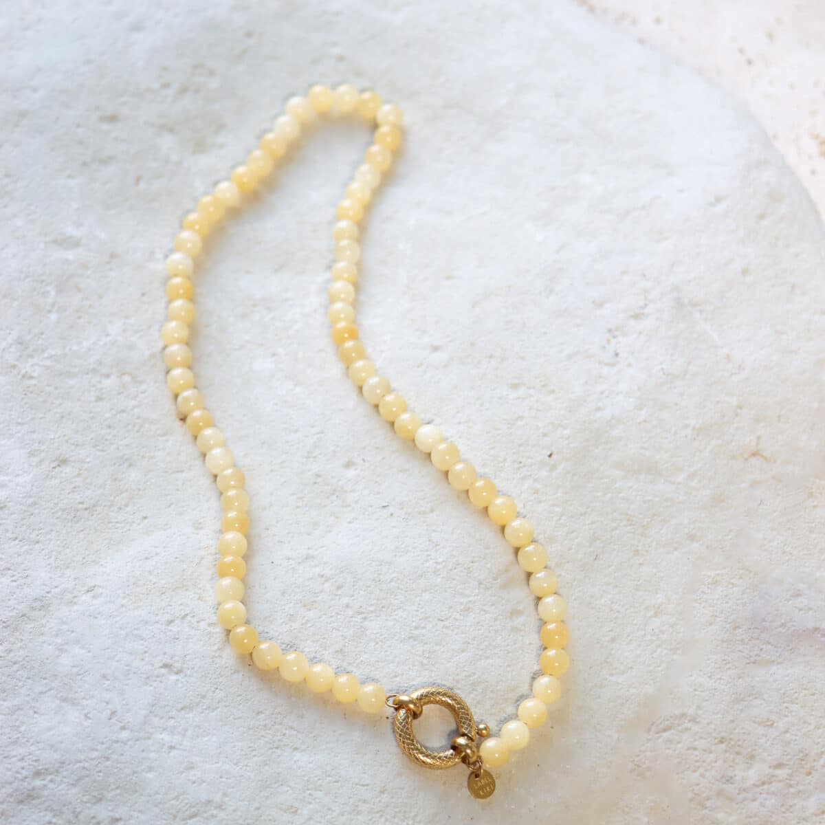 Label Kiki - yellow snake necklace gold