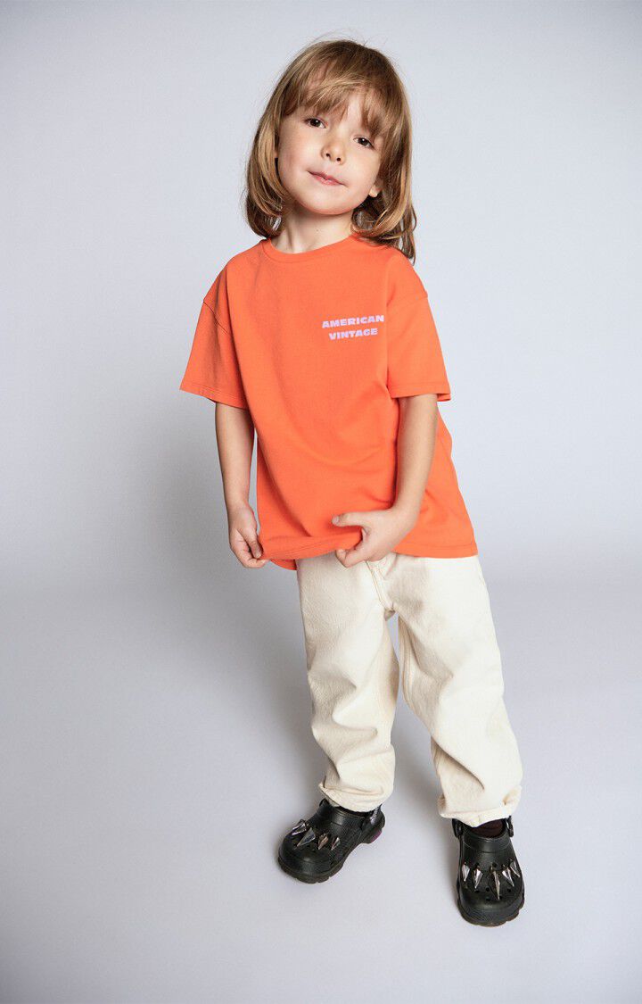American Vintage - fizvalley tshirt - mandarine vintage