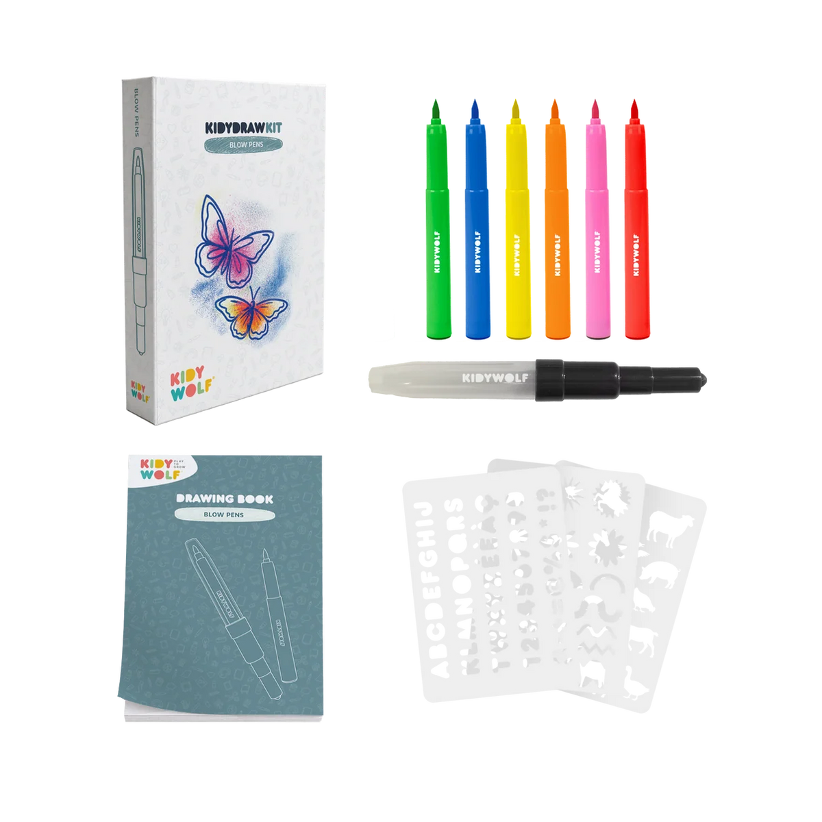 Kidywolf - kidydraw pad - kit blaasstiften