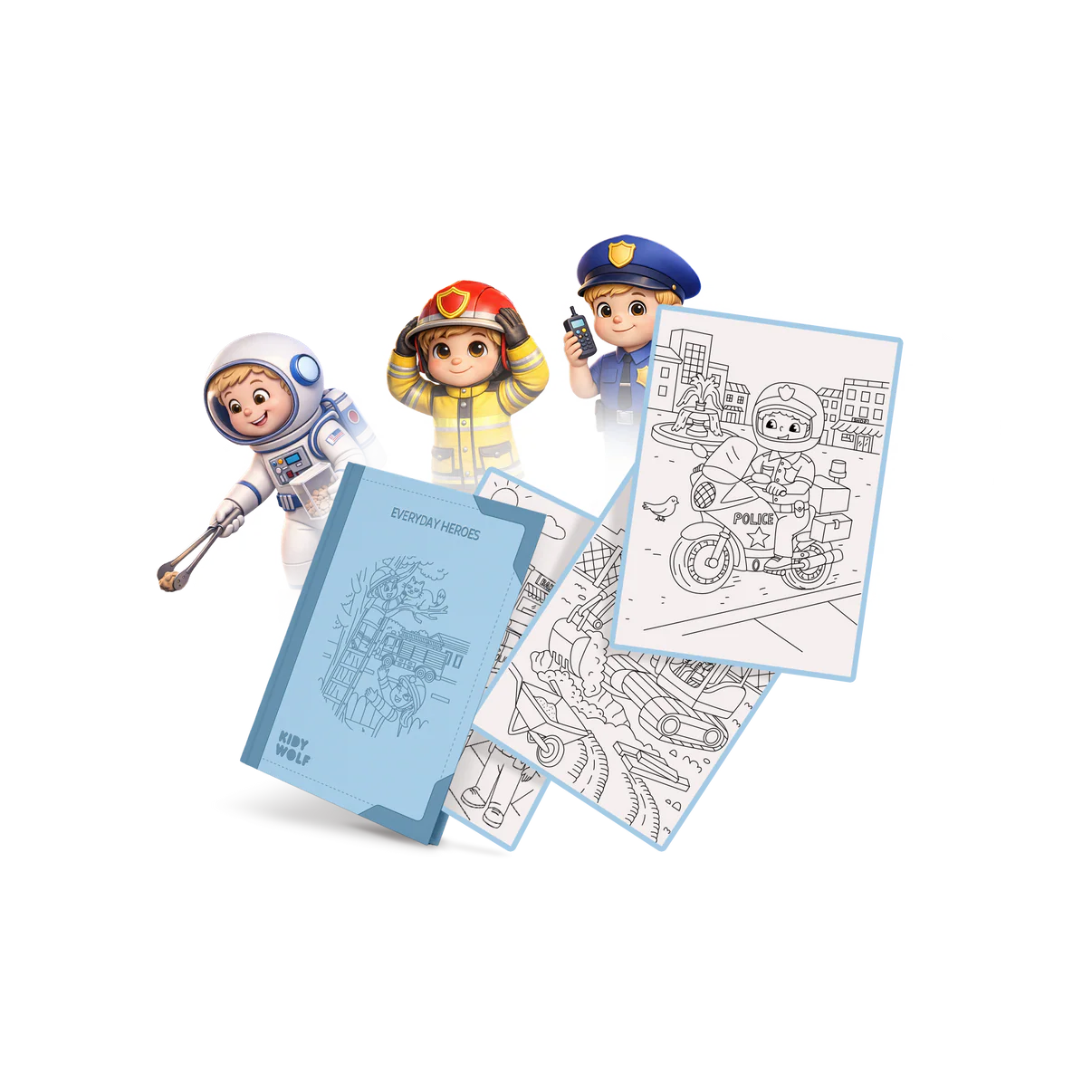 Kidywolf - kidydraw pad 6+ refill - alledaagse helden