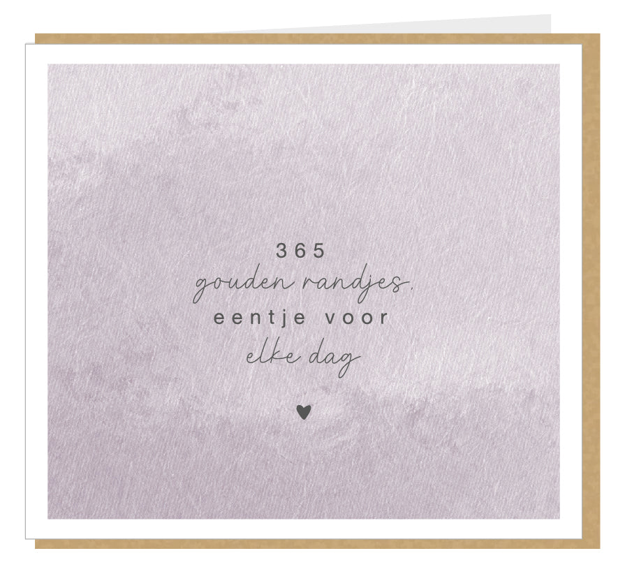 Mailbox - wenskaart - 365 gouden randjes, eentje voor elke dag